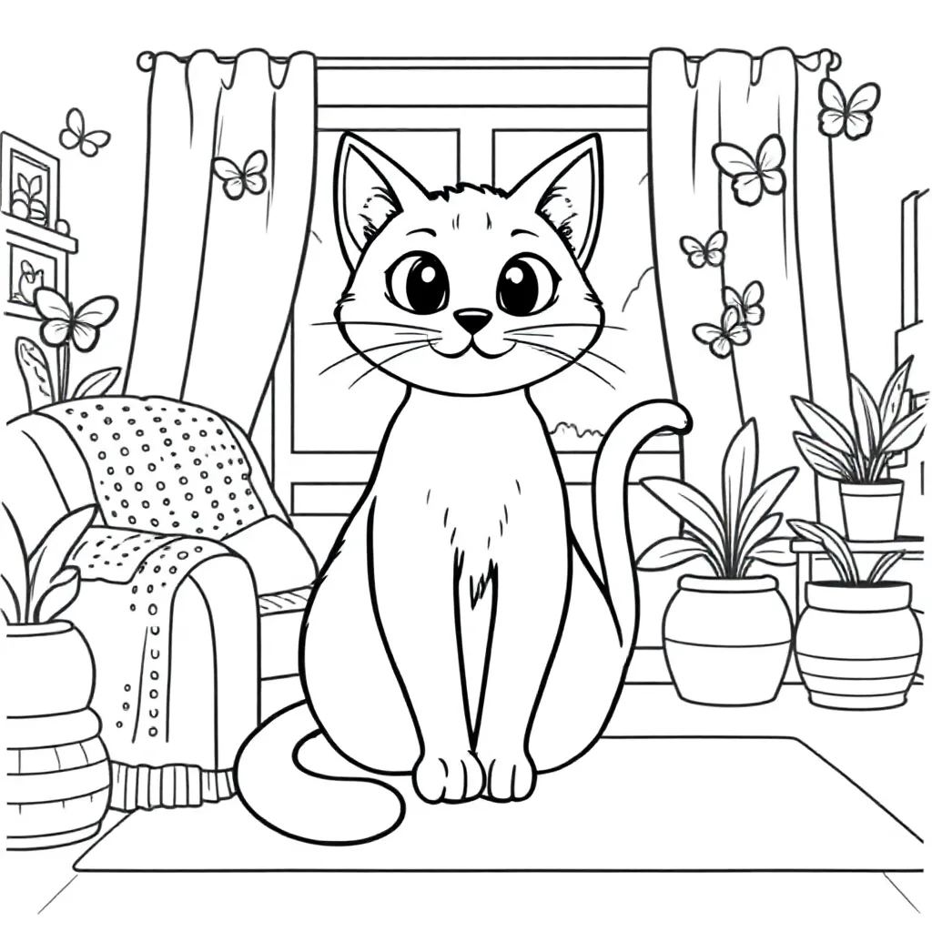 Poes coloring page for children