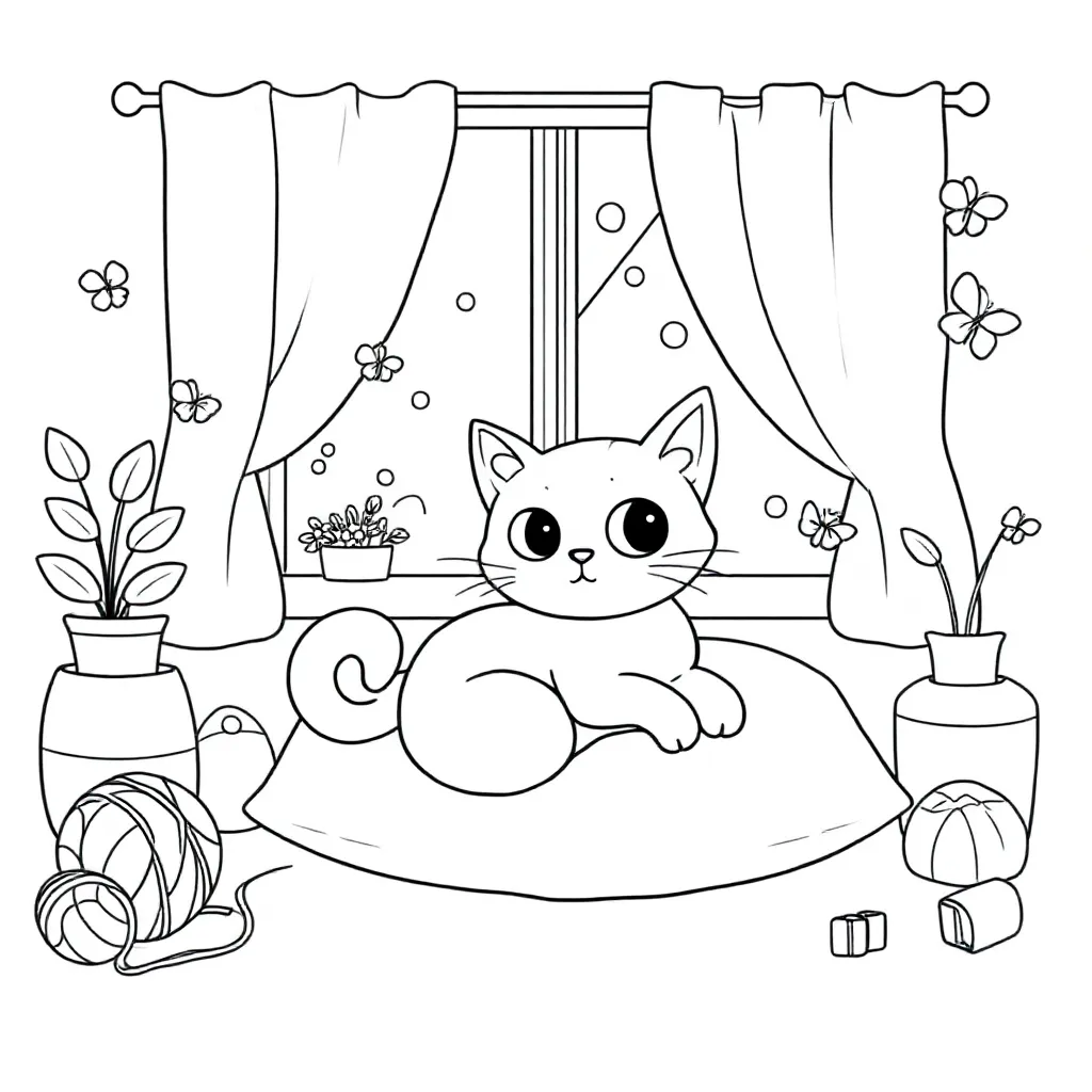 Poes coloring page for children