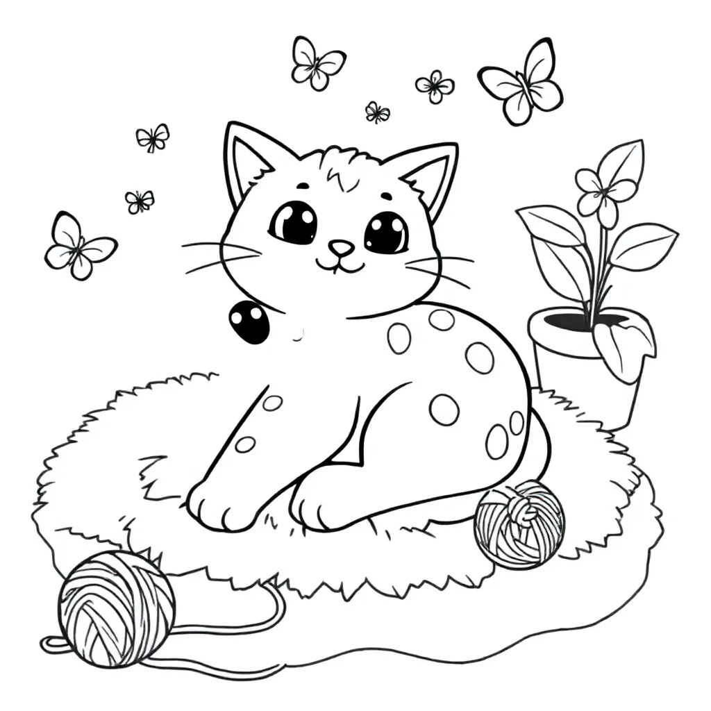 Poes coloring page for children
