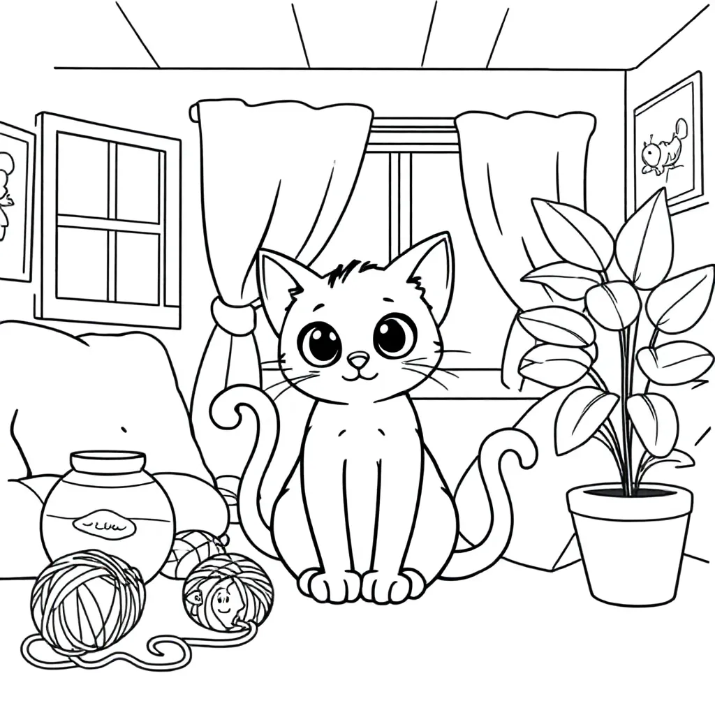 Poes coloring page for children