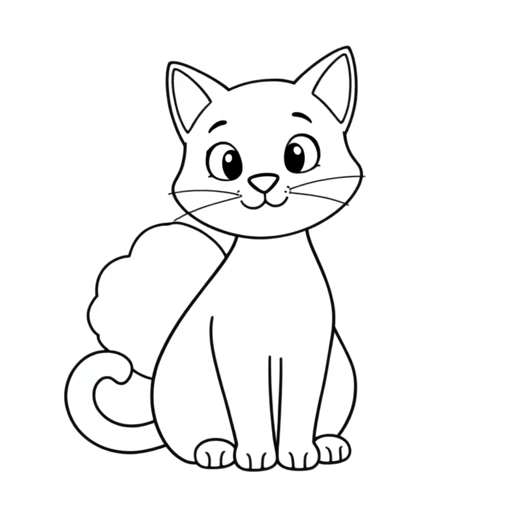 Poesje coloring page for children