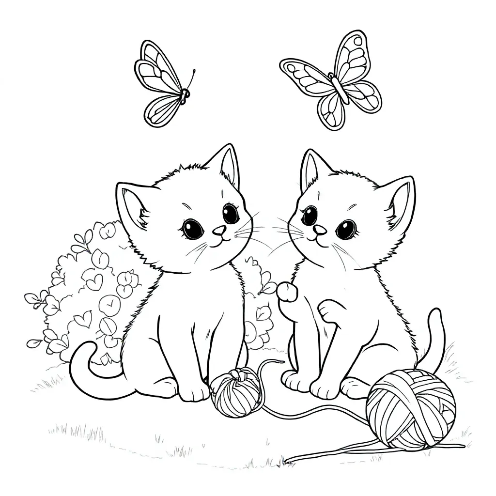poesjes coloring page for children
