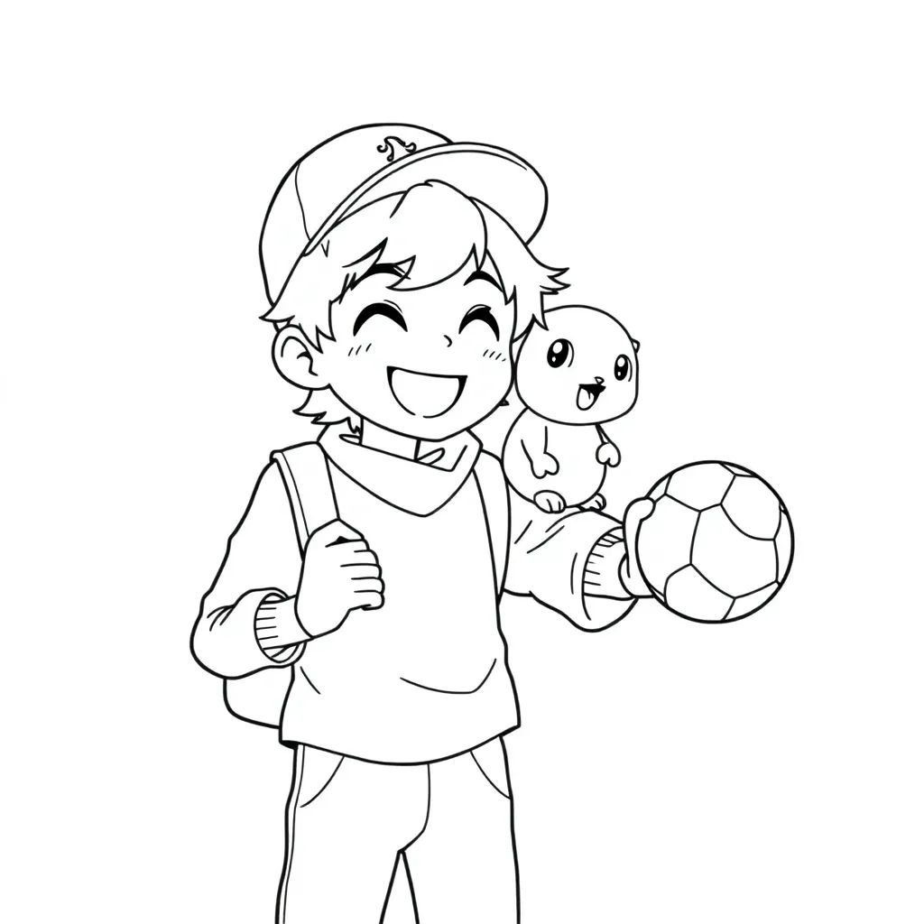 Pokemon Anime Karakter Schattig Avontuur coloring page for children