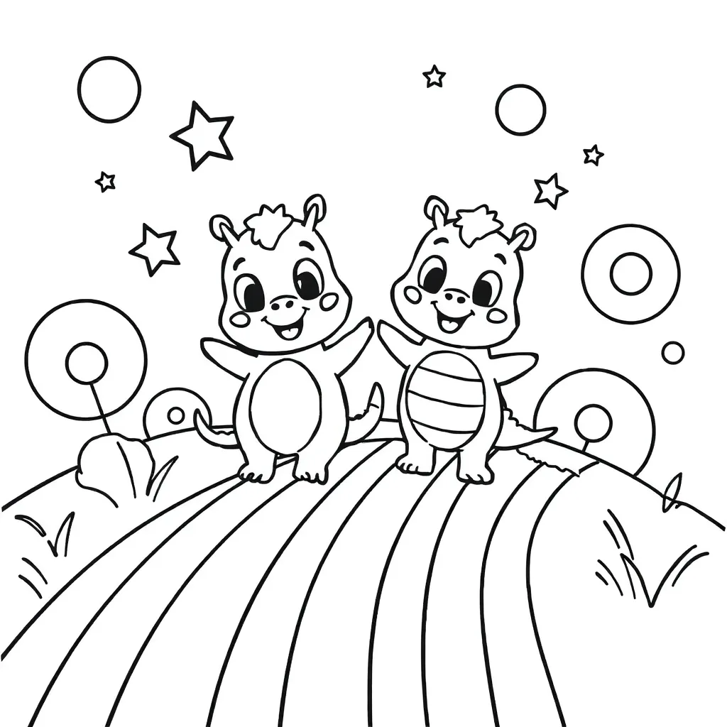 Pokemon Cartoon Sterren Fantasie Creatief coloring page for children