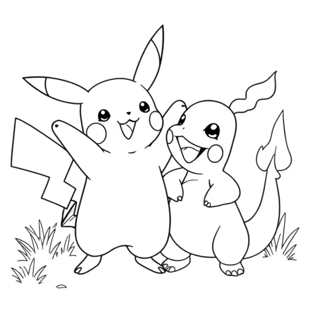 Pokemon coloring page for children