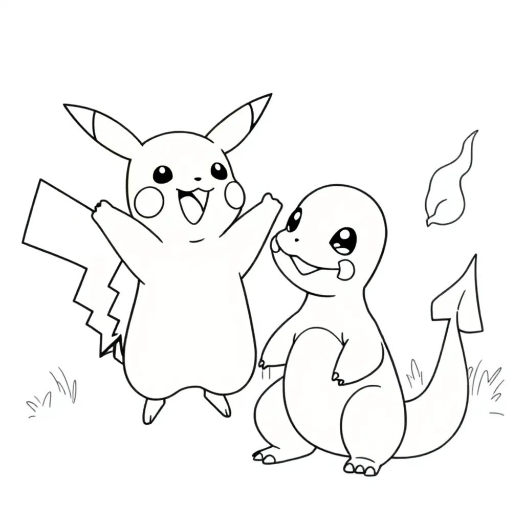 Pokemon coloring page for children