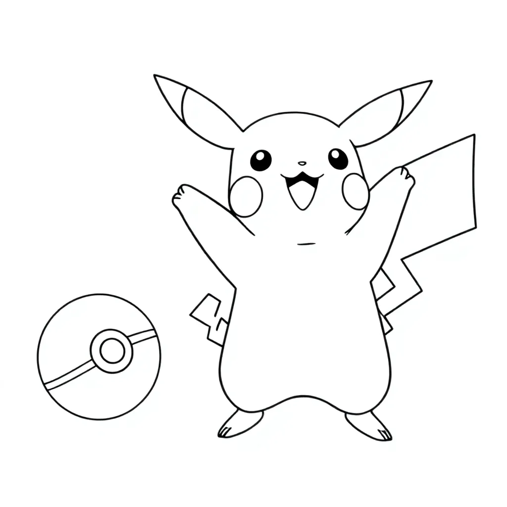 Pokemon coloring page for children