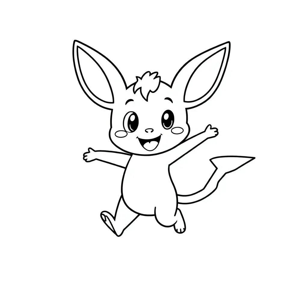 Pokemon Schattig Cartoon Creatief Inkleuren coloring page for children