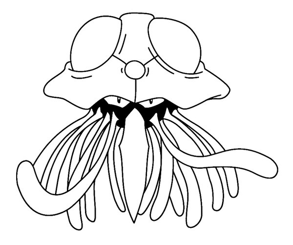 Pokémon Tentacruel coloring page for children