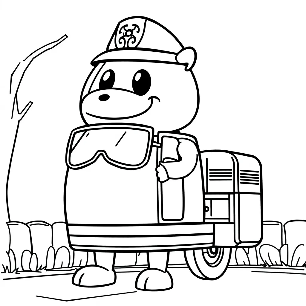 Politie Agenten Uniform Voertuig Beroep coloring page for children