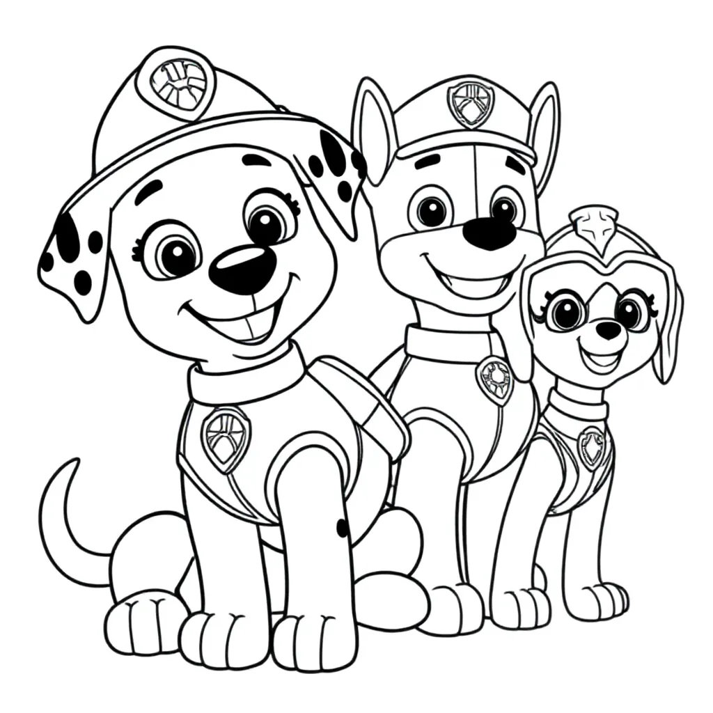 Powpatrol coloring page for children