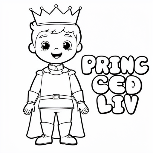 princes kleurplaat voor kinderen