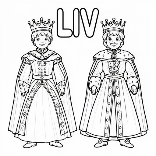 PRINCES kleurplaat voor kinderen