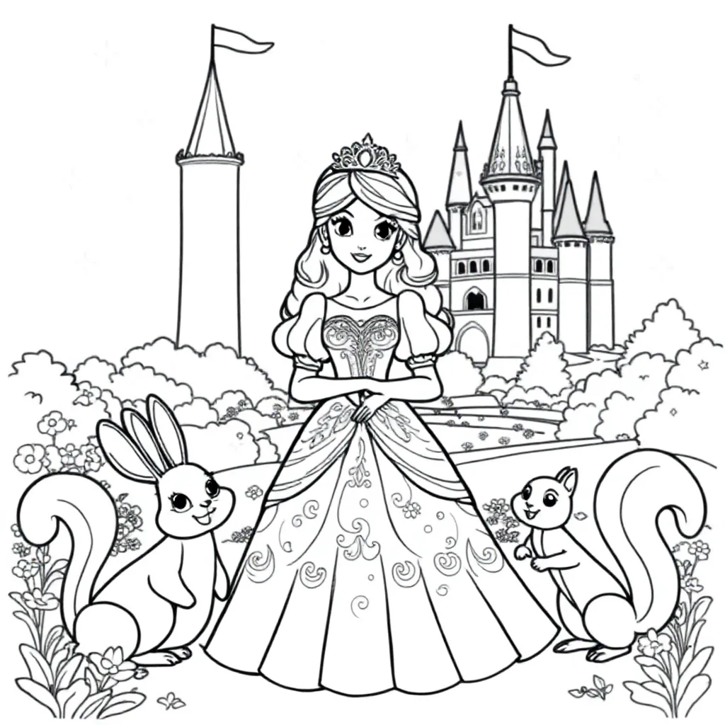 PRINSES kleurplaat voor kinderen