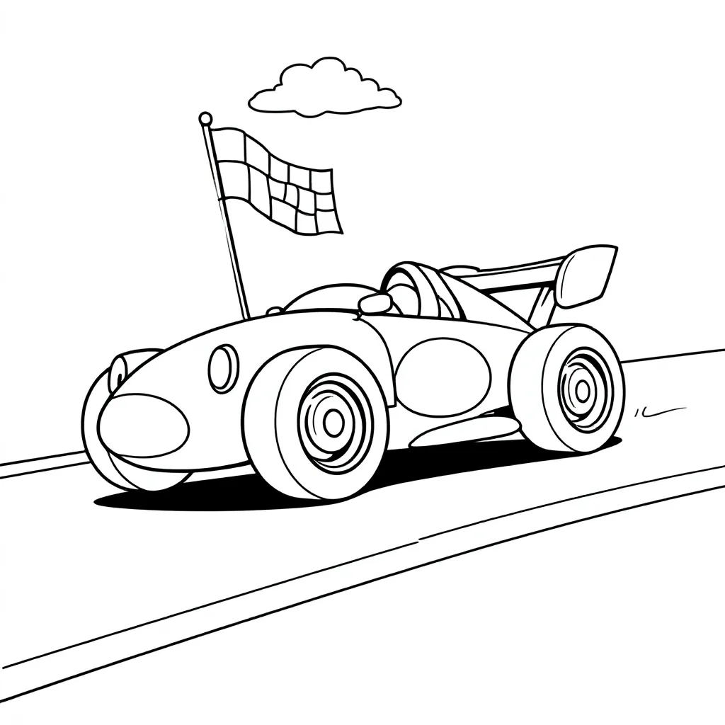 Race Auto coloring page for children