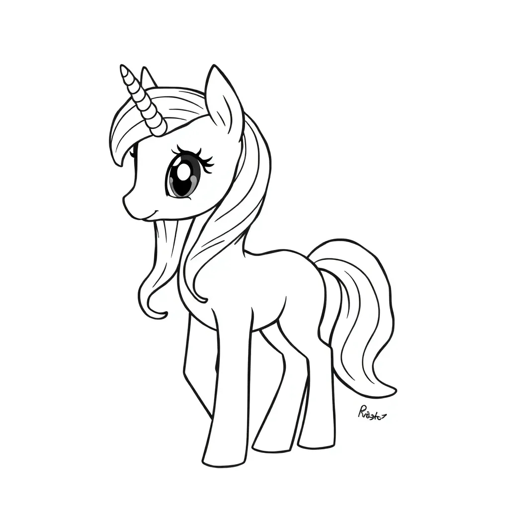 Rarity Eenhoorn coloring page for children