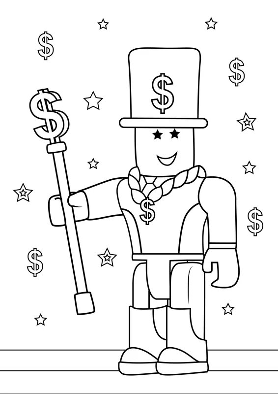 Roblox Gars Riche coloring page for children