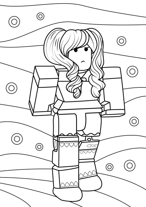 Roblox Girl coloring page for children