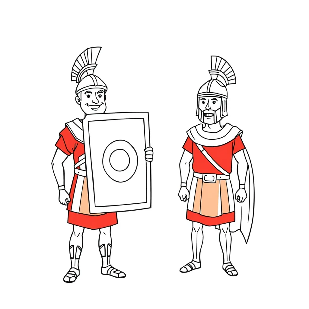 Romeinen Oudheid Leger Historisch Soldaten coloring page for children