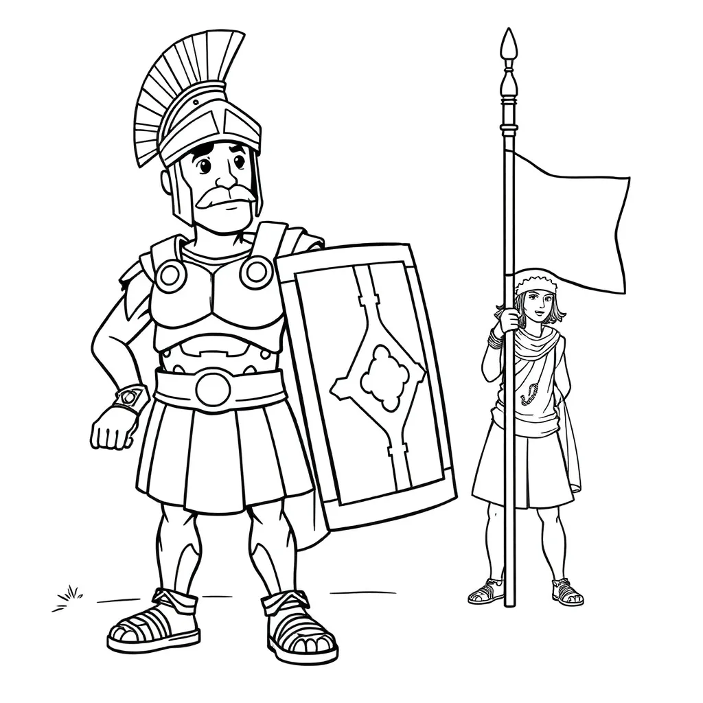 Romeinen Soldaten Historisch Leger Oudheid coloring page for children