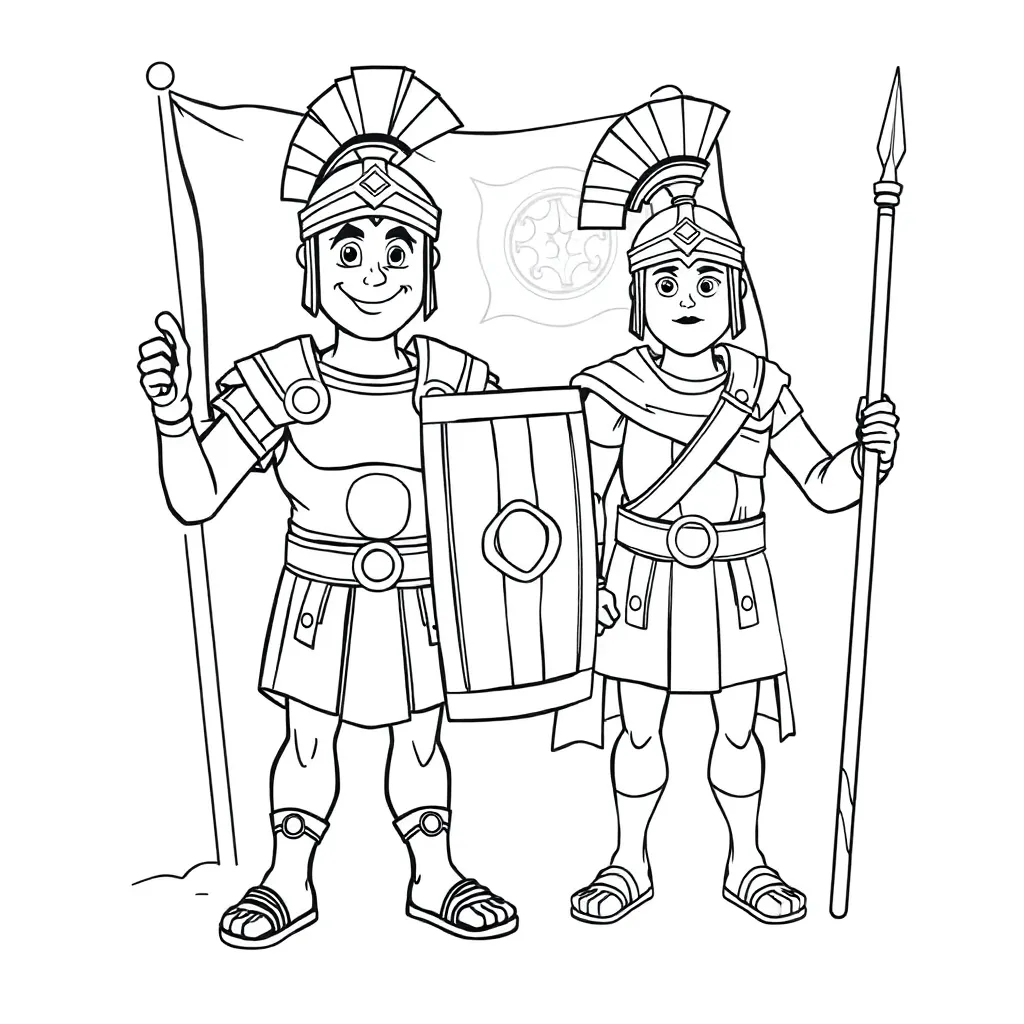 Romeinen Soldaten Leger Historisch Oudheid coloring page for children