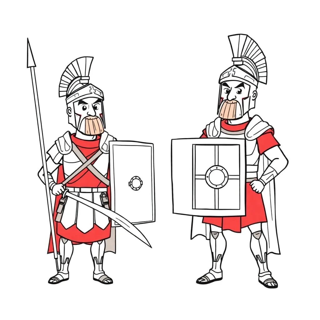 Romeinen Soldaten Leger Historisch Oudheid coloring page for children