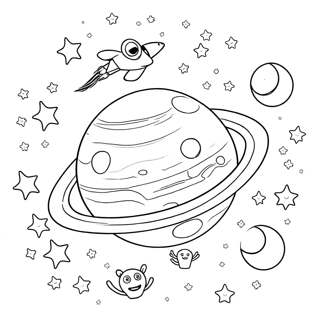 Ruimte coloring page for children