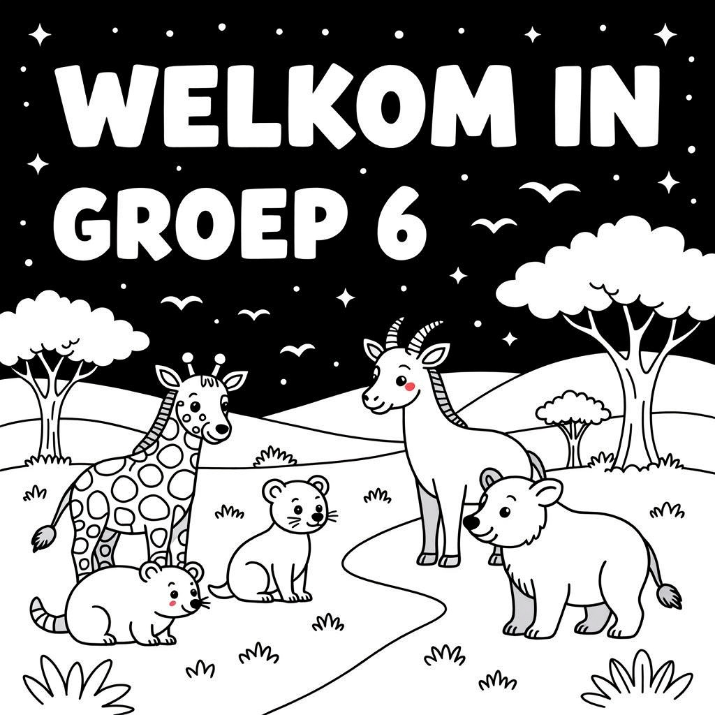 Safari coloring page for children