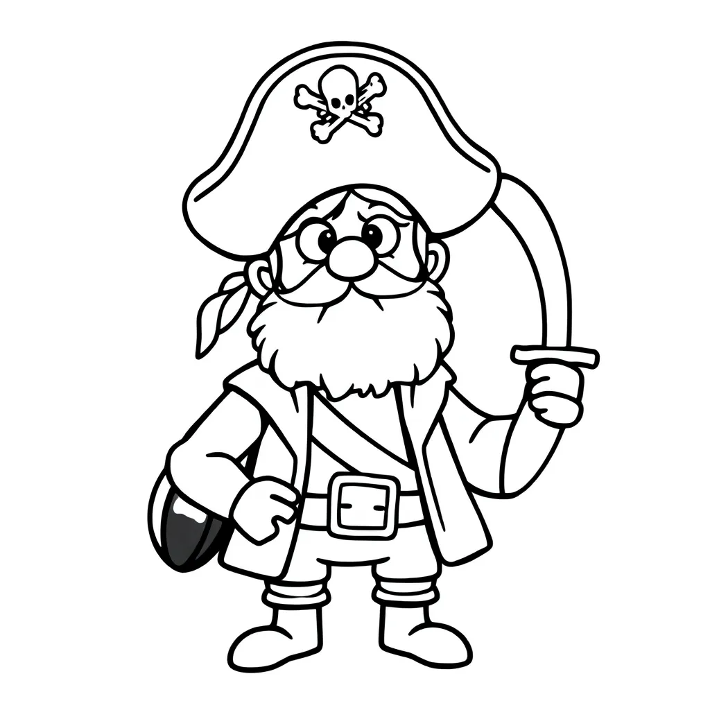Schatkaart Piraat Avontuur Zee Ontdekking coloring page for children