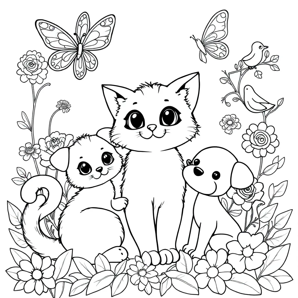 Cute kleurplaat voor kinderen