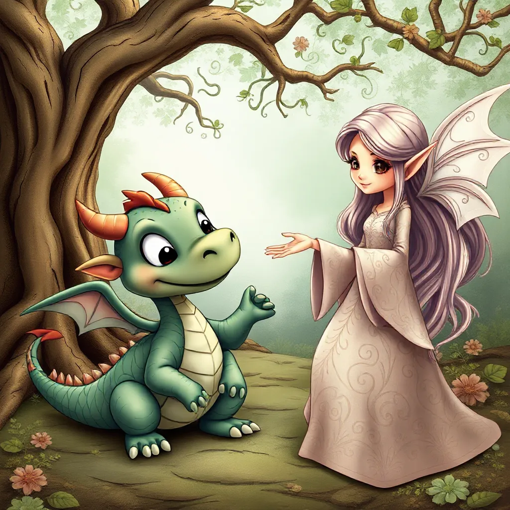 Feuille de coloriage gratuite de dragon mignon avec une fée Anne Stokes  Feuille de coloriage