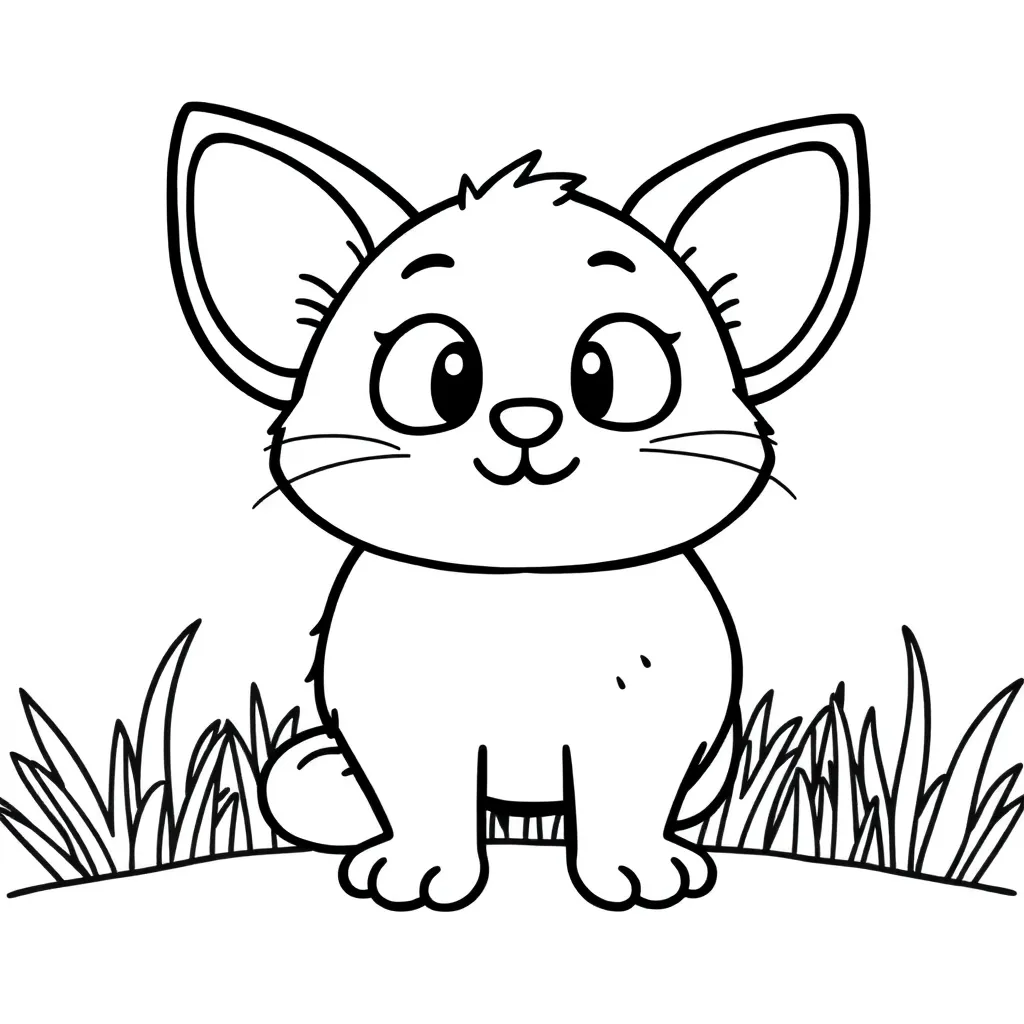Schattige Tekening Kinderlijk Vrolijk Creatief coloring page for children