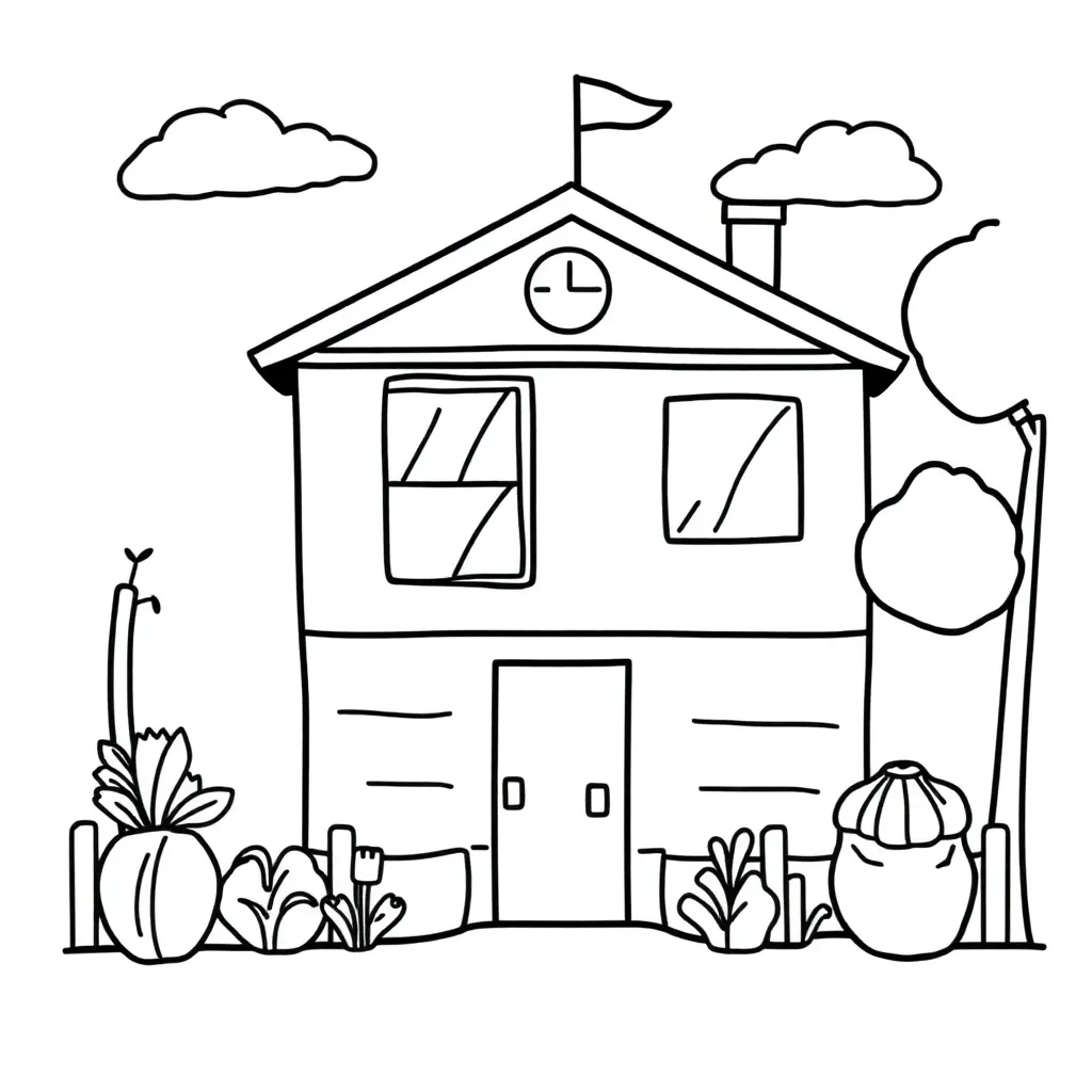School Educatief Klaslokaal Leren Creatief coloring page for children