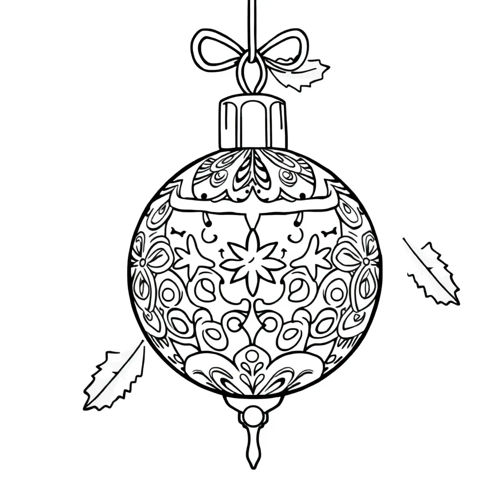 Sfeervolle Kerstbal Disney Prinses Feestdagen Sprookjes Seizoenen coloring page for children