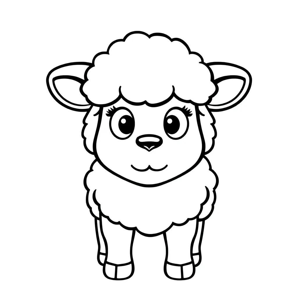 Shaun Schaap Boerderij Cartoon Creatief coloring page for children