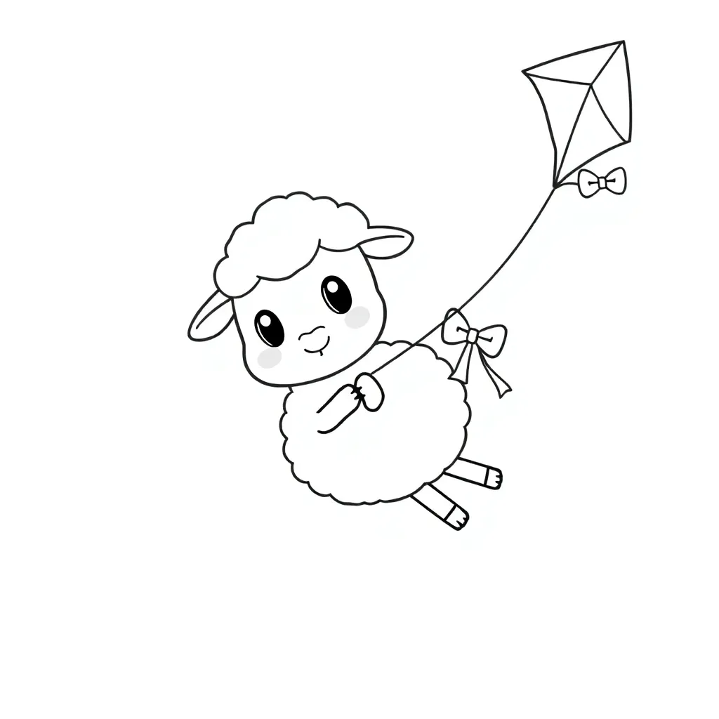 Shaun Schaap Boerderij Cartoon Creatief coloring page for children