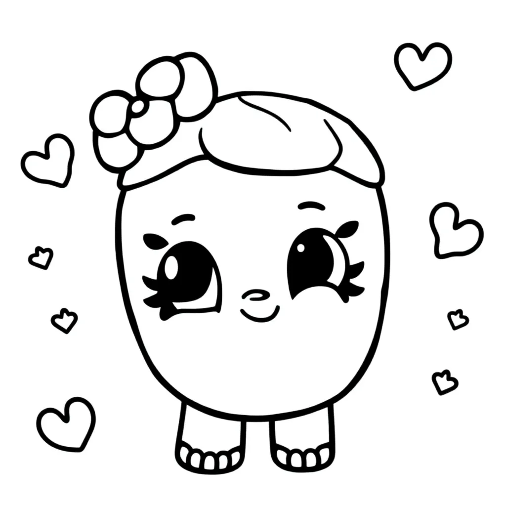 Shopkins Kleurplaat coloring page for children