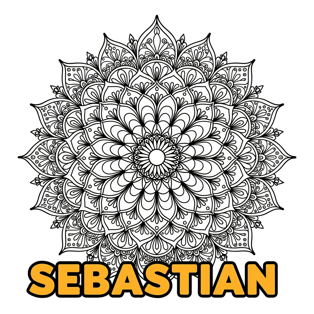 Sierlijke mandala coloring page for children
