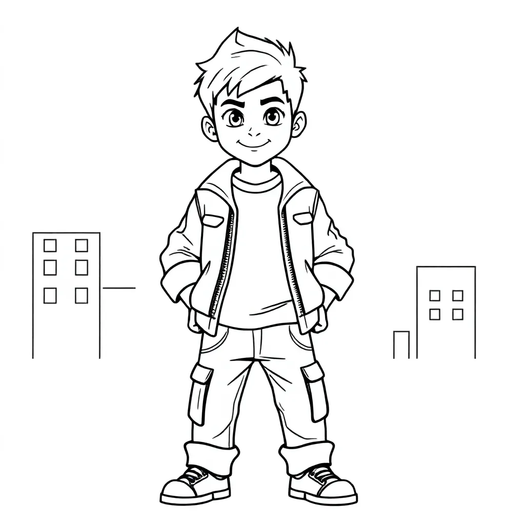 Sigma Boy coloring page for children