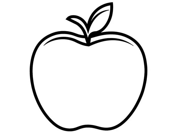 Simple Apple coloring page for children