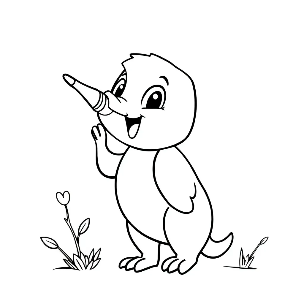 Sing Muziek Animatie Vrolijk Creatief coloring page for children
