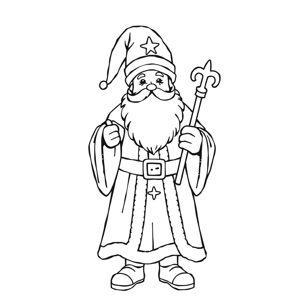 Sint Kleurplaat Makkelijk Feestdagen Sinterklaas Seizoenen coloring page for children