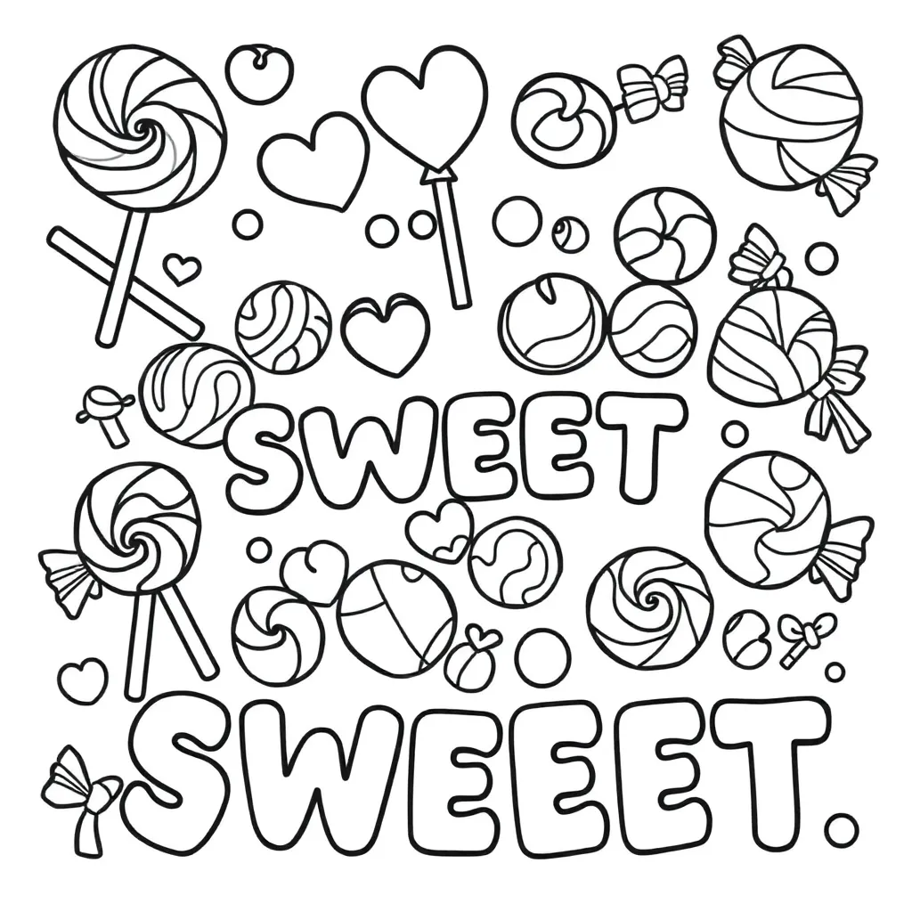 Sint Maarten Snoep Zoetigheden Herfst Creatief coloring page for children