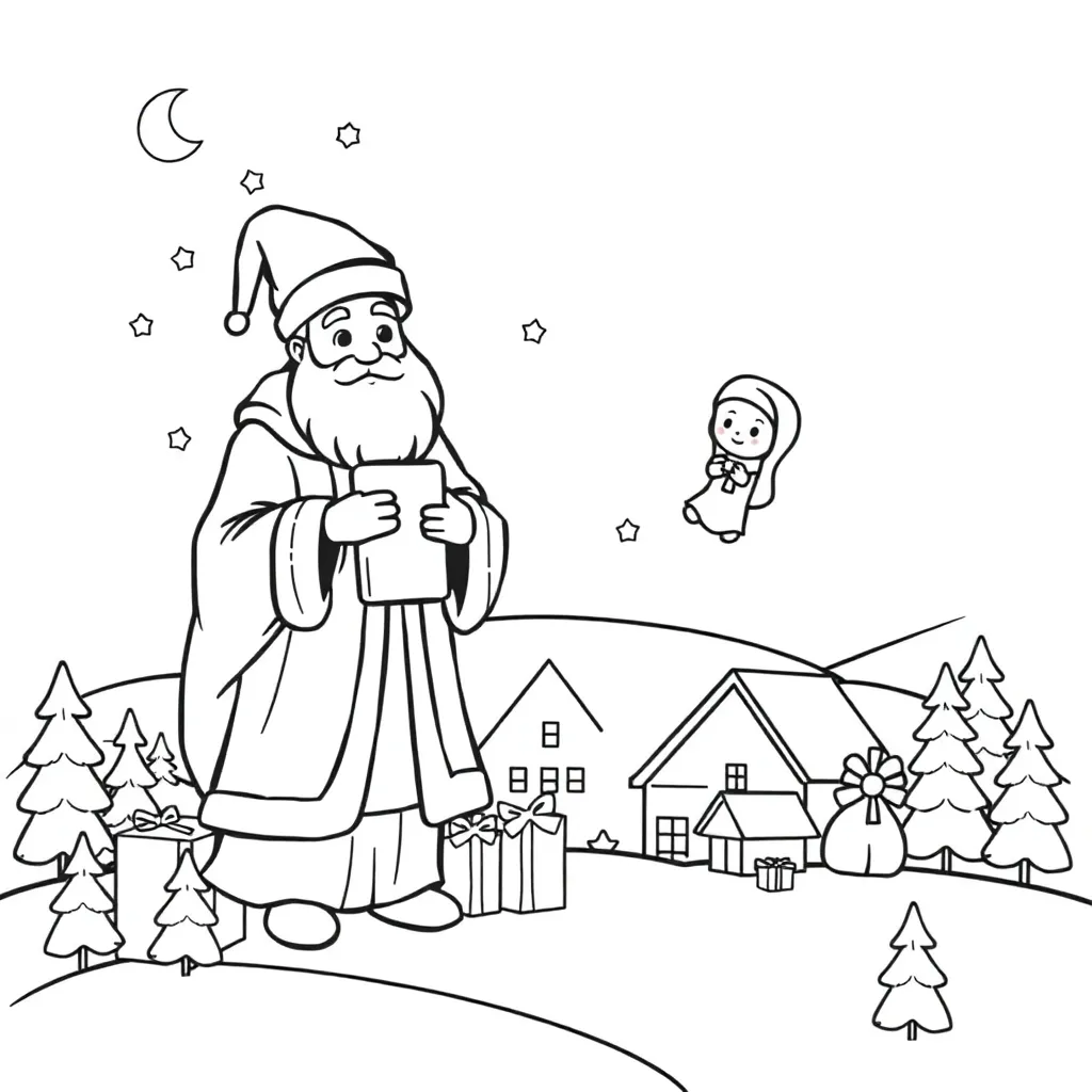Sinterklaas Feestdagen Kinderen Creatief Cultureel coloring page for children