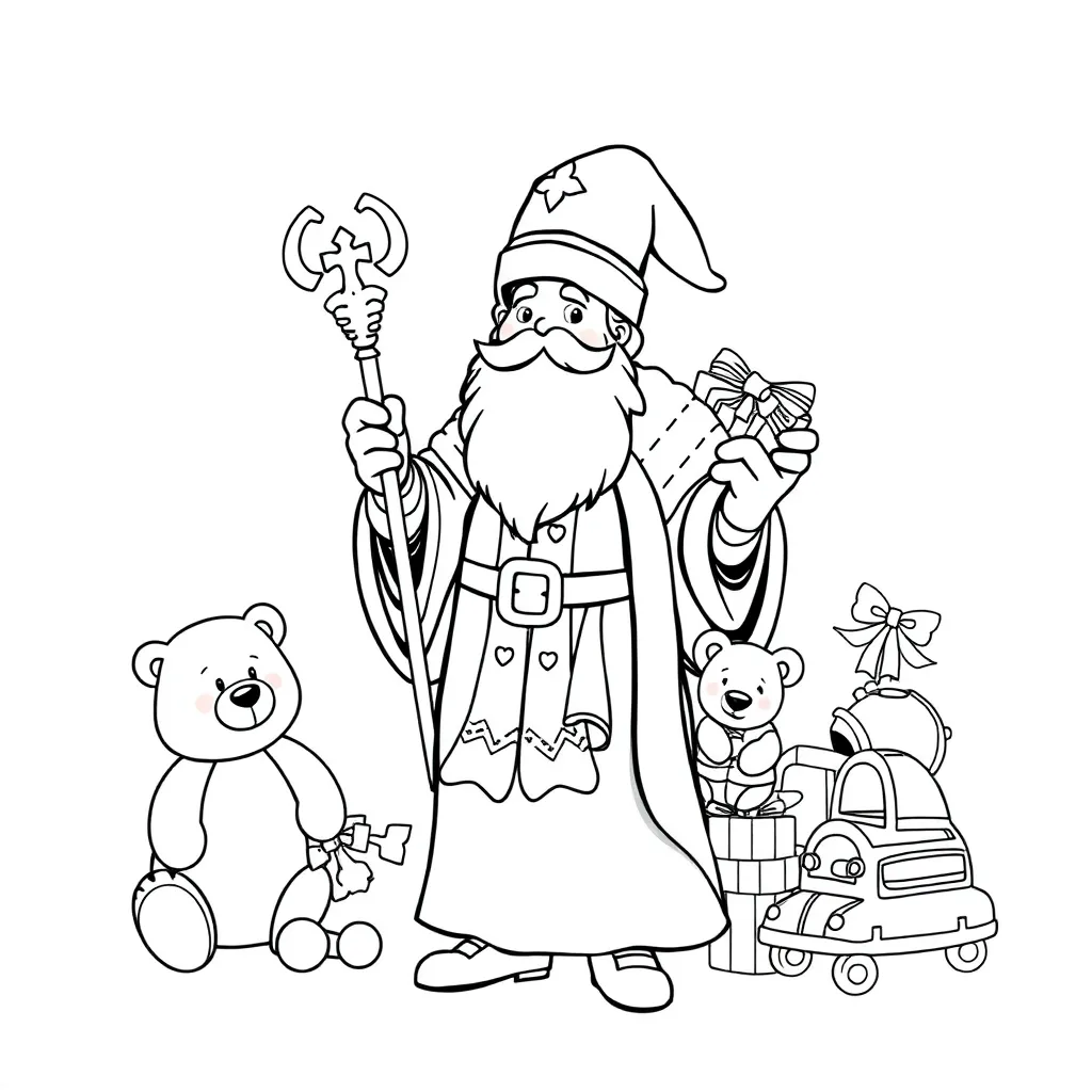 Sinterklaas Feestdagen Kinderen Creatief Traditioneel coloring page for children