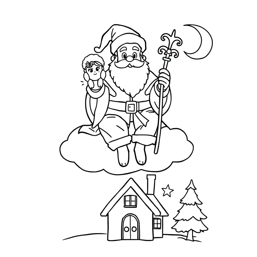 Sinterklaas Feestdagen Kinderen Creativiteit Traditie coloring page for children