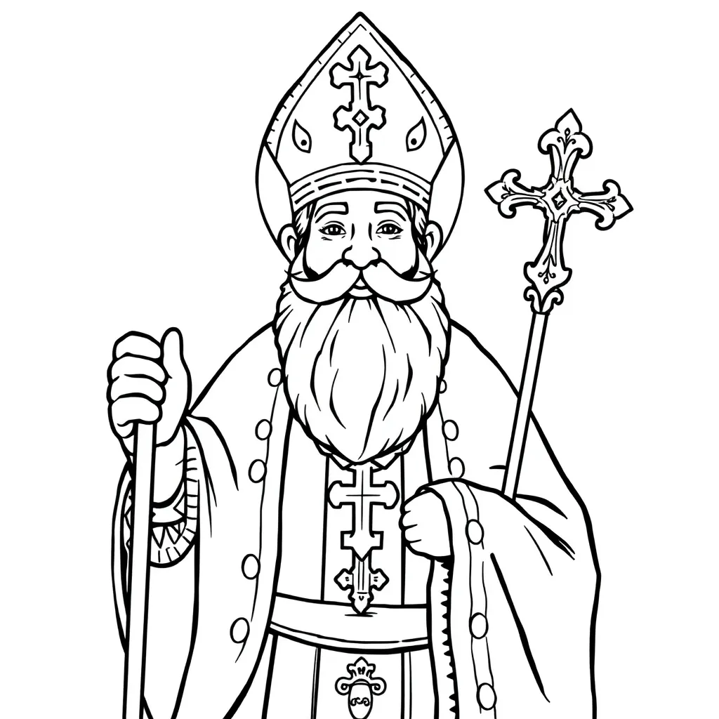 Sinterklaas Feestdagen Traditie Kinderen Creativiteit coloring page for children