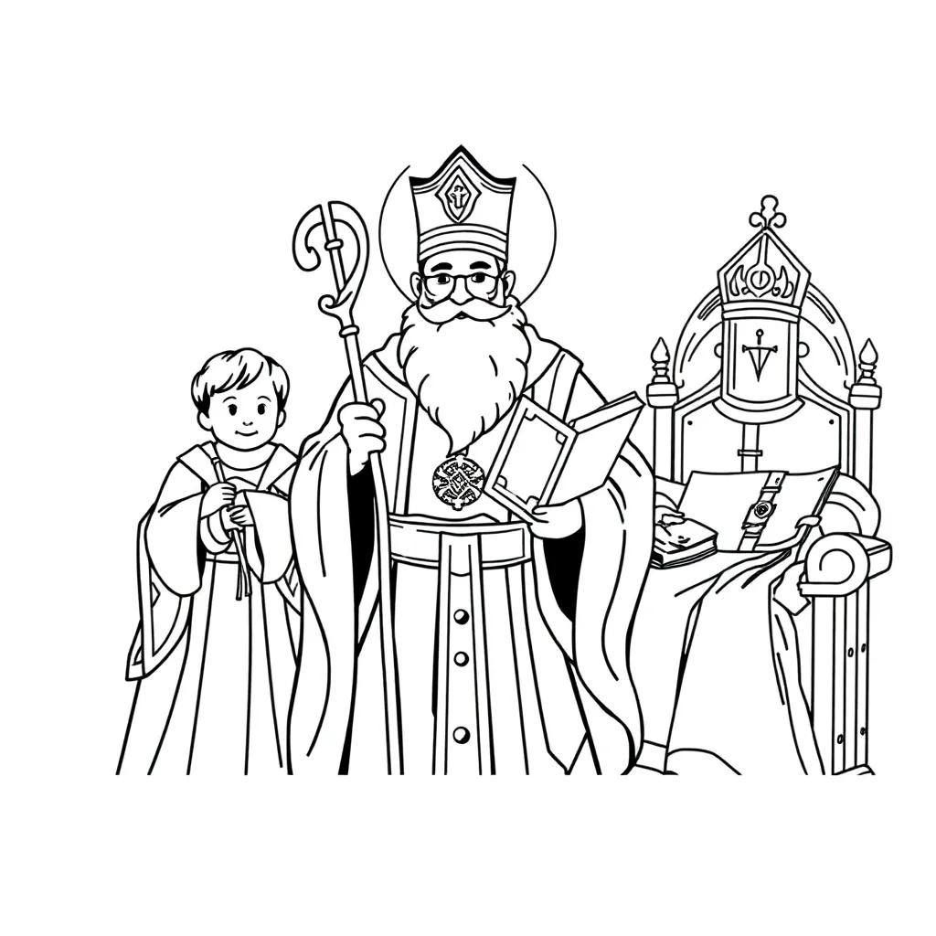 Sinterklaas Kinderen Feestdagen Tradities Cultureel coloring page for children