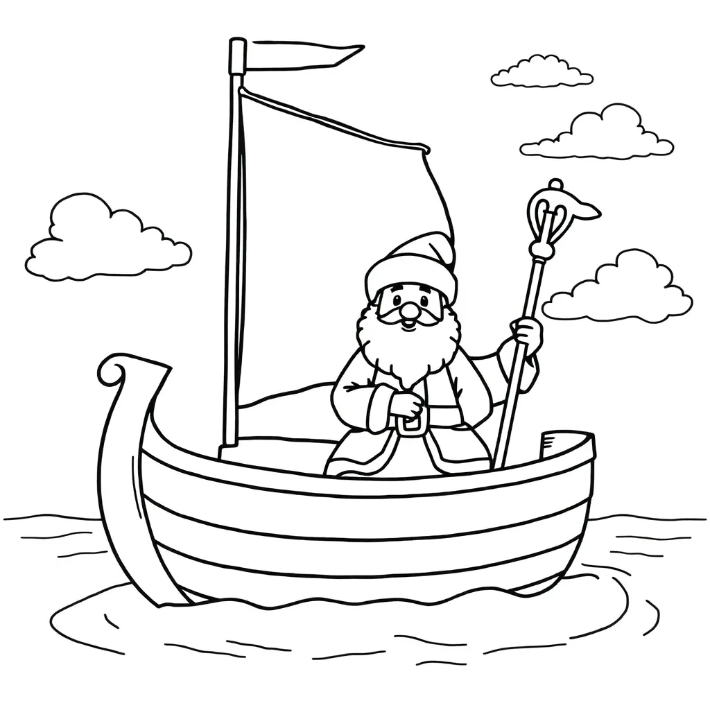 Sinterklaas Peuters Kleurplaat coloring page for children