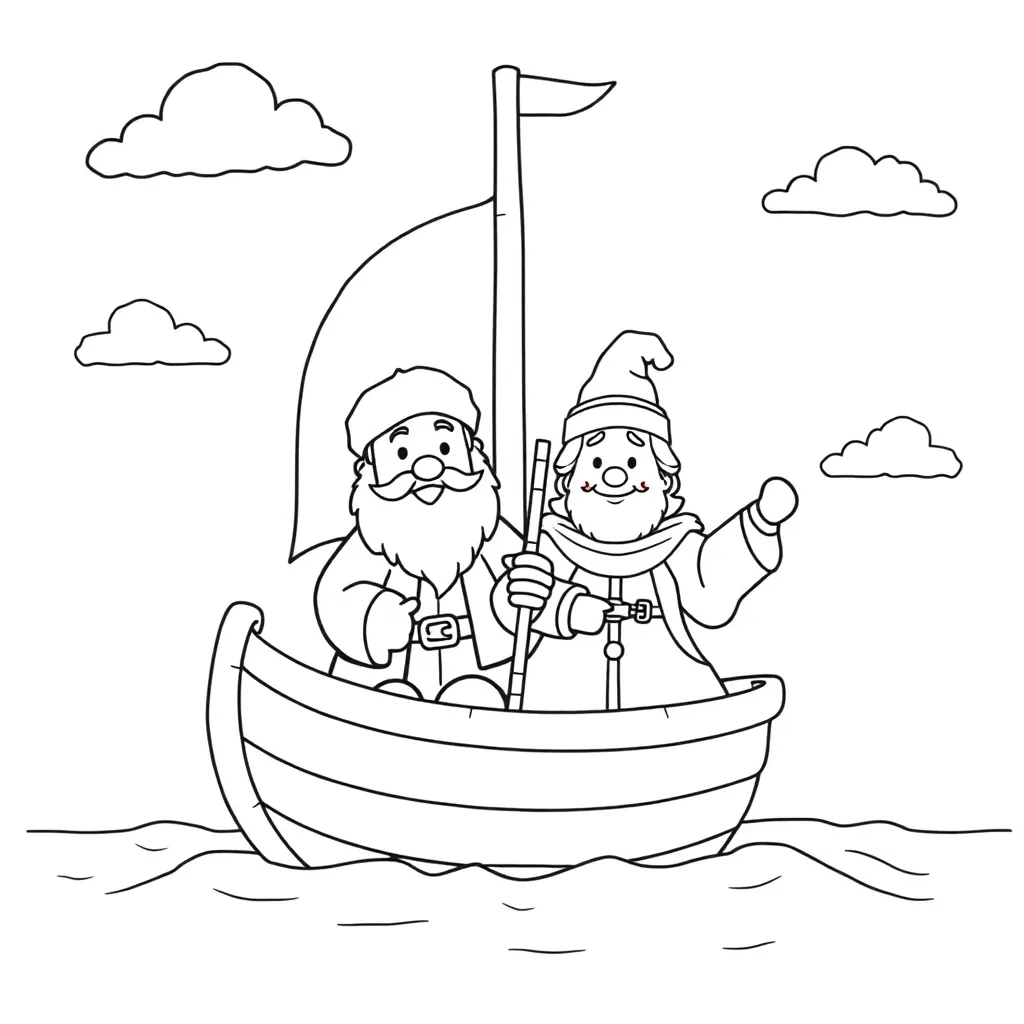 Sinterklaas Peuters Kleurplaat coloring page for children